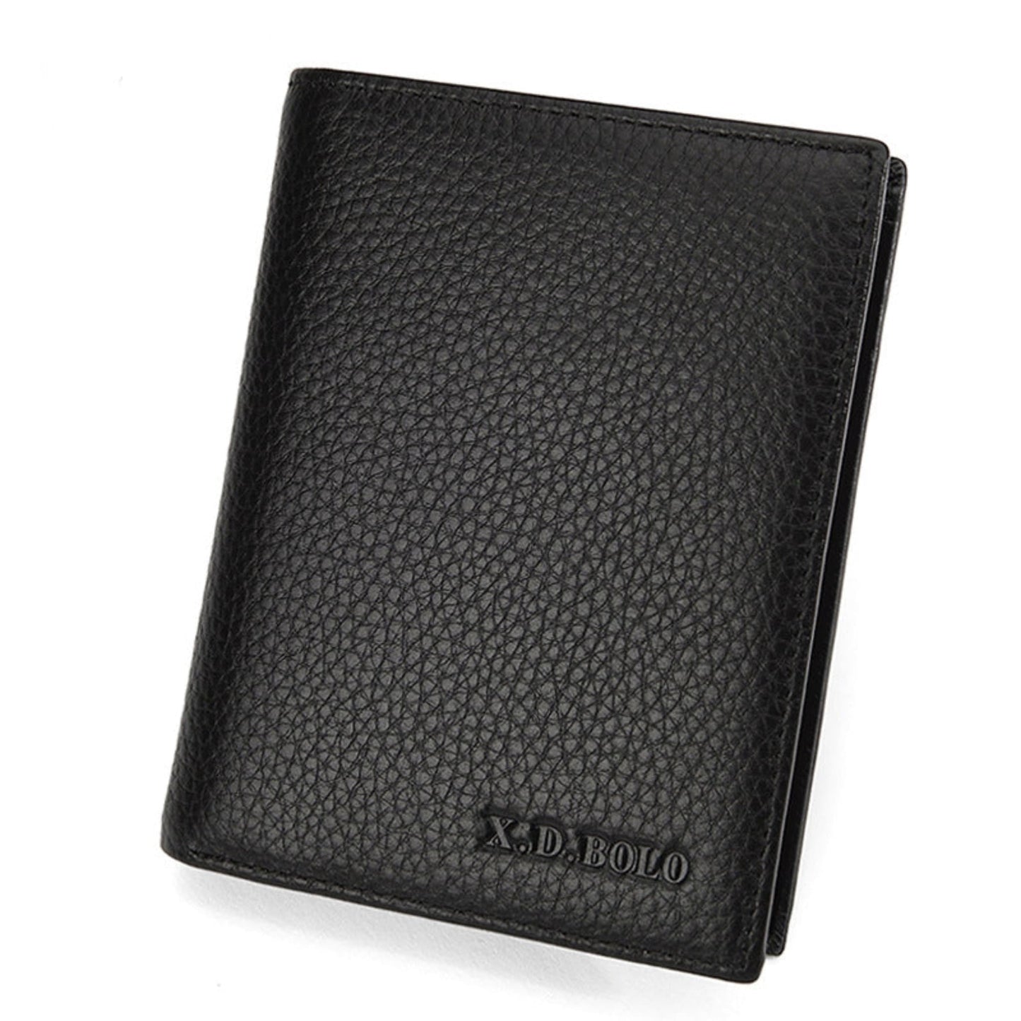 Slim Black Bifold cowhide Leather Wallet vertical shape for Men | Avenue